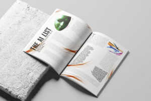 01 free open a4 magazine mockup on concrete